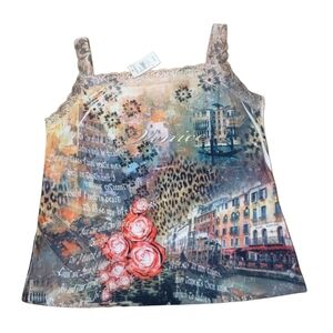 Lane Bryant Venezia Pastel Multicolor Camisole Tank Top 14/16 NWT